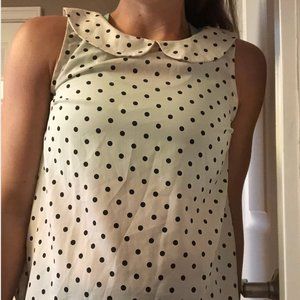 Polka Dot Professional Tank Top Black and White